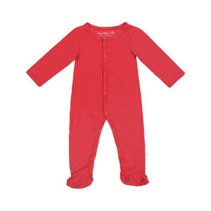 Ywuiyयुआन परिधान शिशु कस्टम फूटेड जम्पसूट लंबी आस्तीन ठोस रंग बेबी एक-टुकड़ा संगठनों नवजात शिशुओं के कपड़े 0-24 मीटर - Product Image 3