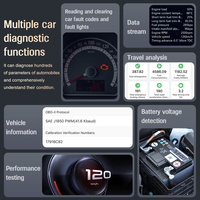 Escáner OBD2 Bluetooth de Fábrica, Herramienta de Diagnóstico Completo del Sistema del Automóvil OBDII