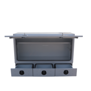 3.0mm Aluminum Truck <b>Tool</b> <b>Box</b> Fish Scale Welded Waterproof Ute Storage <b>Box</b> With 5 Whale Tail <b>Locks</b> Gas Strut Removable Shelf - Product Image 4