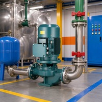 Pompe centrifuge verticale en ligne, monophasée, à couplage direct, pour la circulation de la chaleur collective, fournie directement par le fabricant