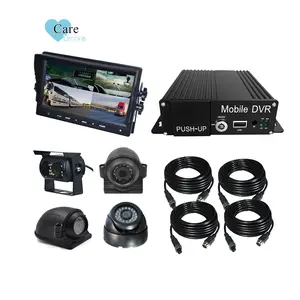 Perekam Video Kendaraan, 4G GPS 1080P 4 Hard Disk 2 Juta Piksel AHD Peralatan Pemantauan Catatan Berkendara DVR Seluler