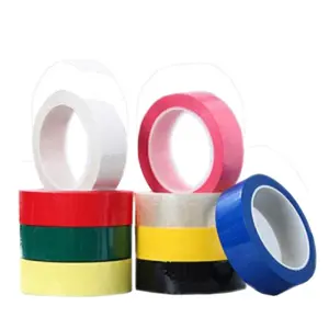 Đông Á Nhà cung cấp tùy chỉnh băng dính colourful chịu nhiệt màu vàng tự dính Polyester Mylar Pet Băng
