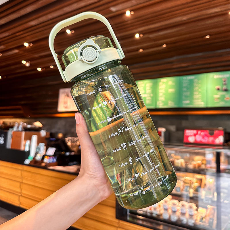 Mint green 1500m resistant portable double drink cup lid]]