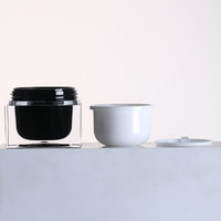 30g 50g 100g bouteilles d'emballage cosmétiques vides en plastique pour la peau pot de poudre de couleurs noires