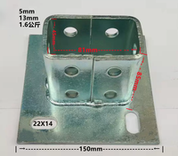 Plaque de connexion en acier profilé en C Shunlide pour support solaire photovoltaïque, accessoires d'installation de colonne fixe et de croisillon diagonal, standard