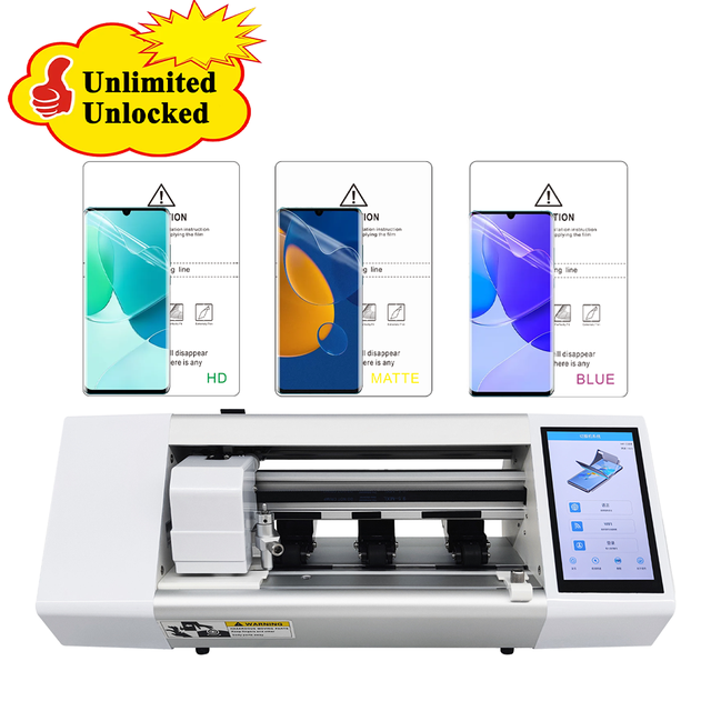 Unlimited Intelligent TPU Hydrogel Film Cutter Plotter Mobile Phone Screen Protector Making Machine Back Skin Sticker Camera