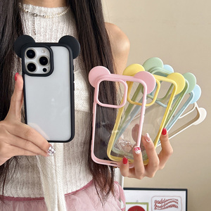 <span class=keywords><strong>Coque</strong></span> <span class=keywords><strong>de</strong></span> téléphone portable transparente en TPU avec oreilles <span class=keywords><strong>de</strong></span> <span class=keywords><strong>Mickey</strong></span>, antichoc et anti-traces <span class=keywords><strong>de</strong></span> doigts, pour filles, compatible avec les modèles 16 et 15 - Product Image 1