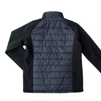 Veste Doudoune Homme Softshell Grande Taille OEM Noire Rembourrée Chaude en Tissu