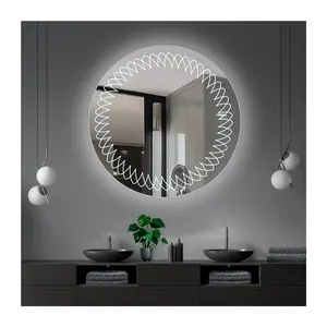 Luxury LED Anti-nebbia bagno cerchio specchio a parete combinato retroilluminato Smart bagno LED specchio