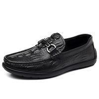 Mocassins Homme à Enfiler, Tige en PU, Semelle Intermédiaire en Caoutchouc, Semelle Extérieure en Caoutchouc, Doublure Douce, Motif Uni, Broderie Logo, Chaussures Décontractées Tendance