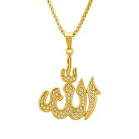 מכירה לוהטת מזרח התיכון מוסלמי שרשרת תכשיטים ערבים אייס מתוך קריסטל Cz אללה תליון שרשרת