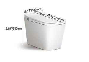 Toilette intelligente en céramique moderne avec fonction bain automatique, télécommande, valve de vidange en S et siège chauffant - Vente en gros - Product Image 6