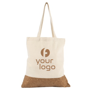 Sac fourre-tout en coton et liège 250g kaki personnalisable avec impression numérique - Product Image 1
