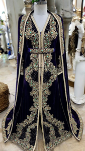 ชุดเดรสหรูหราคุณภาพระดับพรีเมียมปักลายด้วยหินสไตล์โมร็อกโกสำหรับงานแต่งงานและปาร์ตี้จากอินเดีย - Product Image 3