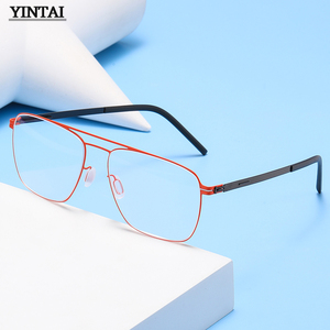 Nhà máy Thâm Quyến bán buôn khung mắt kính phi công chống ánh sáng xanh chất lượng cao dành cho nam với khung mỏng bằng kim loại - Product Image 2