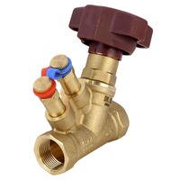 Vanne d'équilibrage statique DNOVA VB0000P-T 25 bars en laiton, raccord fileté NPT/BSP avec embouts