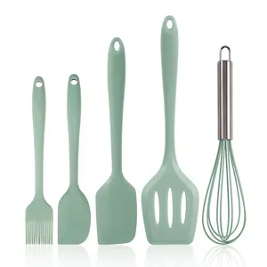 Neue Produkte 5-teiliges Kochen Silikon-Werkzeug Küche günstiger Preis Kochen Spatula-Set