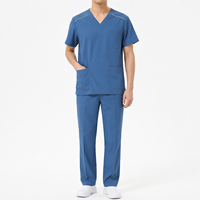 Ensemble de blouses médicales modernes à col mandarin et demi-zip, pantalon jogger personnalisé avec logo, uniforme d'infirmière grande taille, tenue de travail hospitalière