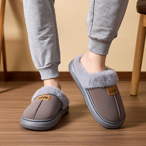 Mùa Đông Mờ Nhà Dép Dép Sang Trọng Giả Lông Fluffy Căn hộ Dép Đi Trong Nhà Ấm Trượt Giày Cho Phụ Nữ - Product Image 5