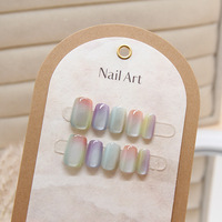 Lot de 10 Faux Ongles Œil de Chat Faits Main à Coller, Haute Qualité, Vente en Gros pour Professionnels