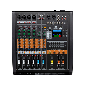 8-Kanal Professionelles BT USB Audio-Mischpult Sound-Mixing-Konsole 100 DSP RGB 7-Band EQ für Bühne Studio <span class=keywords><strong>DJ</strong></span> Aufnahme Live - Product Image 1
