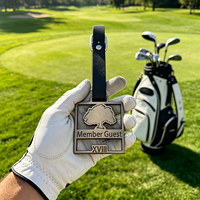Tag Tas Golf Desain Rustic Personalisasi Turnamen Golf Enamel Keras