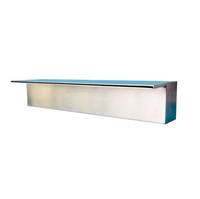 Fuente de agua de acero inoxidable para uso en exteriores, fuente de pared de cascada hecha a medida para interior
