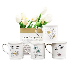 Minghui <b>Ceramics</b> <b>Ceramic</b> Mug 350ml Heat Resistant Office Coffee <b>Cup</b> European Style Breakfast <b>Cup</b> Business Gift - Product Image 5