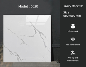 600x600 piastrelle per pavimenti smaltate lucidate, piastrelle in marmo luminoso e antiscivolo per soggiorno, piastrelle per pavimenti ingegneristiche resistenti all'usura - Product Image 3