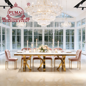 Table et chaises de salle à manger luxueuses au design moderne avec base en acier inoxydable - Product Image 6