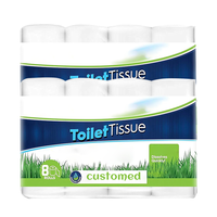 Rouleau de papier toilette écologique 2 plis, serviette en papier, papier essuie-tout personnalisé avec logo pour les toilettes professionnelles