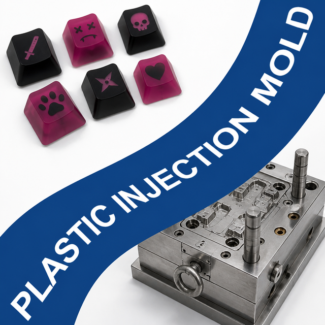 PBT Plastic Injection Mold Oil Proof Durable Double Shot Esports Gaming Mechanical Keyboard Custom Keycap Switch Cover Resin Die