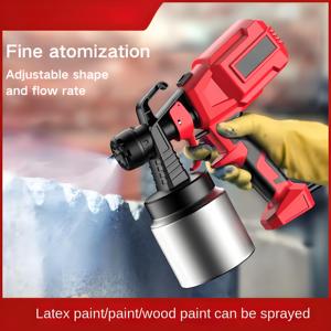 110V Electric Rechargeable Household <b>Spray</b> Paint <b>Gun</b> Brushless Motor Stainless Steel 110V Lithium <b>Battery</b> for Artifacts Latex - Product Image 4