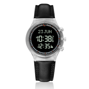 2024 islámico Digital resistente <span class=keywords><strong>al</strong></span> agua reloj inteligente musulmán Azan oración reloj Auto Qibla brújula <span class=keywords><strong>Al</strong></span> <span class=keywords><strong>Fajar</strong></span> reloj deportivo banda de cuero - Product Image 4