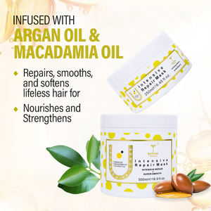 Masque réparateur pour cheveux abîmés et crépus, masque hydratant à l'huile de noix de coco pour réparer les cheveux, vente en gros - Product Image 6