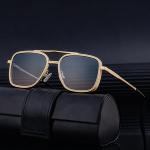 KSL-98282 Lunettes de soleil pour hommes, monture carrée en métal, protection UV400, pare-soleil de classe 2 pour utilisation en extérieur - Product Image 1