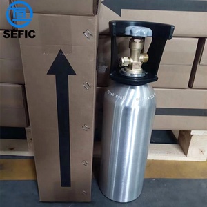 Taşınabilir gıda sınıfı 5lbs 8.9lbs 15lbs 20lbs <span class=keywords><strong>Co2</strong></span> silindir alüminyum Cga320 vana ve brezilya pazarı için kolu ile - Product Image 1