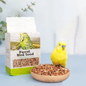 Manufacturer Wholesale Flat Bottom Zipper Pouches Pet Food Plastic Packaging Poultry Chicken Pigeon Parrot Birds Feed Bags