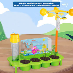 Station météo pour enfants, kit scientifique, pluviomètre, anémomètre, thermomètre, plateau pour plantes, jouet éducatif STEM, cadeau - Product Image 5