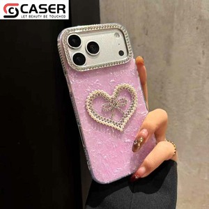 Funda Protectora para iPhone Serie <span class=keywords><strong>12</strong></span>-17, Diseño de Corazón Brillante con Lazo, Estilo Femenino, Suave, Resistente a Impactos y Caídas - Product Image 5