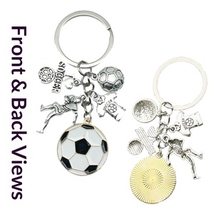 Porte-clés en alliage de zinc argenté antique avec maillot de footballeur n°9, idéal pour les accessoires – Vente chaude - Product Image 4