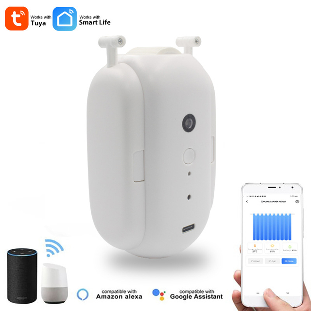 Smart Bluetooth Automatic Curtain Machine Electronic Office Curtains Blue Tooth Switch Easy Installation Includes Accessories