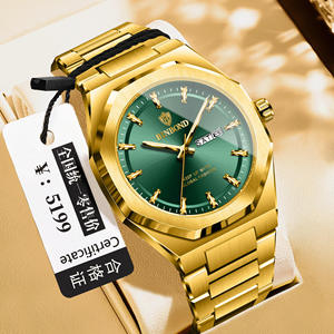 Montre pour homme BINBOND 860, luxe, mouvement à quartz, boîtier en alliage, cadran en verre, affichage lumineux, étanche, aiguilles lumineuses - Product Image 6