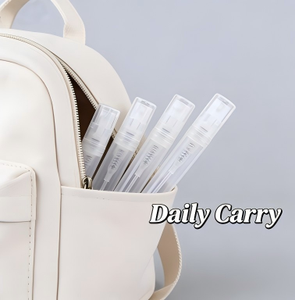 בקבוקון בושם מיני שקוף מפלסטיק בנפחים של 2ml 3ml 5ml, בקבוקון ריסוס לדוגמא עם מרסס. - Product Image 1