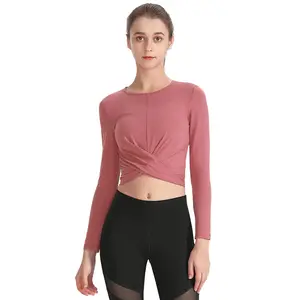 Custom Best seller Custom logo Athletic Wear Women Long Sleeve Sin Costura Leggings Seamless Yoga Clothes Set