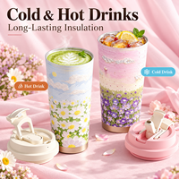 Gobelet isotherme à double paroi en acier inoxydable 316 de 16 oz, avec couvercle à rabat, boîte cadeau, anti-fuite, idéal pour le bureau – Vente chaude