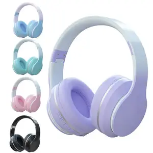 Auriculares inalámbricos con Bluetooth para niños y niñas, cascos con cancelación de ruido y cancelación de ruido, color rosa