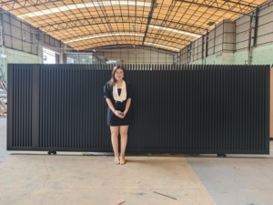 Tùy chỉnh nhôm vườn tự động Cổng An Ninh trượt cửa chính thiết kế cổng - Product Image 4