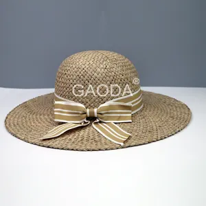 V Factory Wholesale Foldable Handmade Nature Seagrass Hat