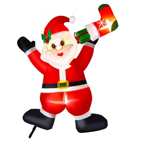 ซานตาคลอสเป่าลมแบบแขวนเป่าลมสำหรับตกแต่งกลางแจ้งผู้จำหน่ายในเทศกาลคริสต์มาส - Product Image 1